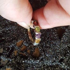 SS and natural gemstone ring